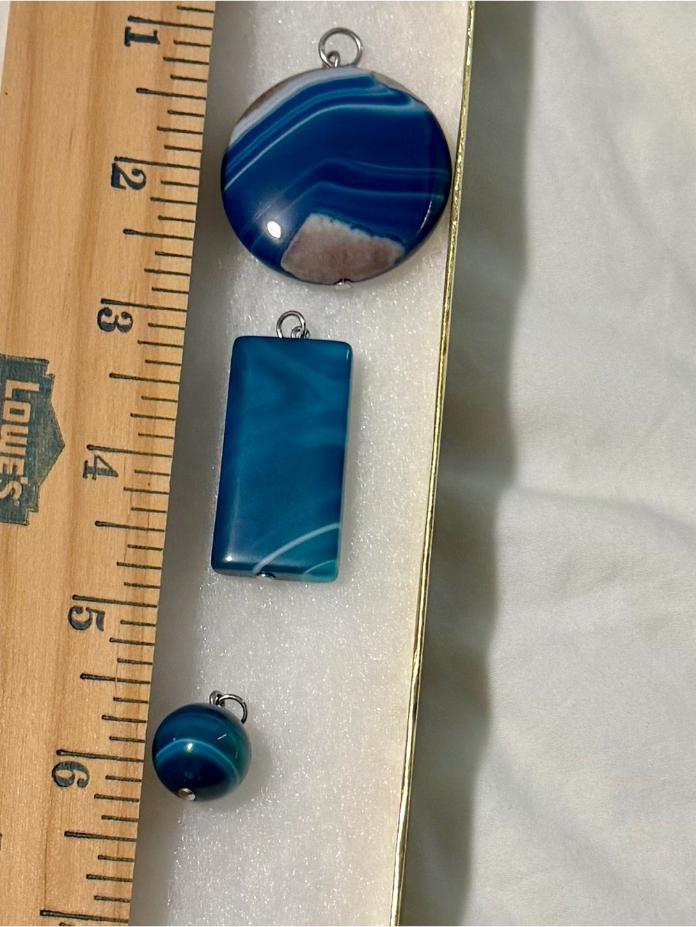 3-pc blue agate set